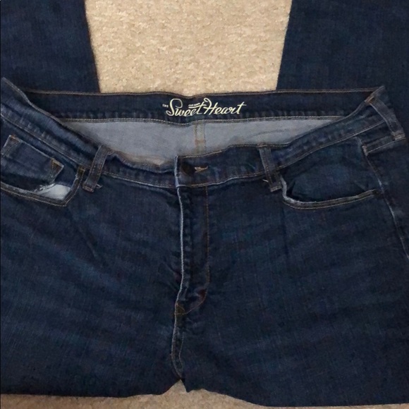 Medium/Dark Blue Bootcut Jeans - Picture 2 of 3